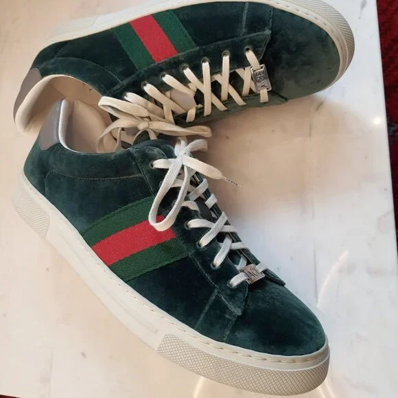 GUCCI new sneakers Ace 'Green Velvet' 757893